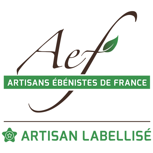 Logo officiel label Artisan Ebéniste de France dont CréA'SM est membre depuis 2023